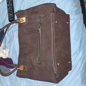 Leather shoulder bags